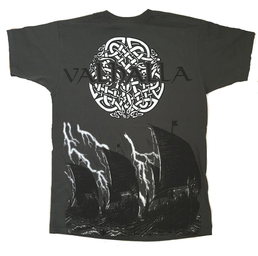 Wild Star Hearts - VIKING THUNDER - Mens Dark Grey T-Shirt - Wild Star Hearts 