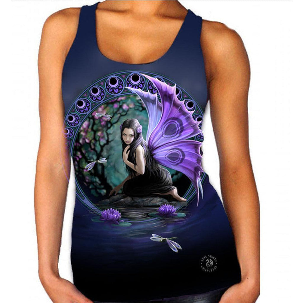 Image of Front of Goth Top on Model