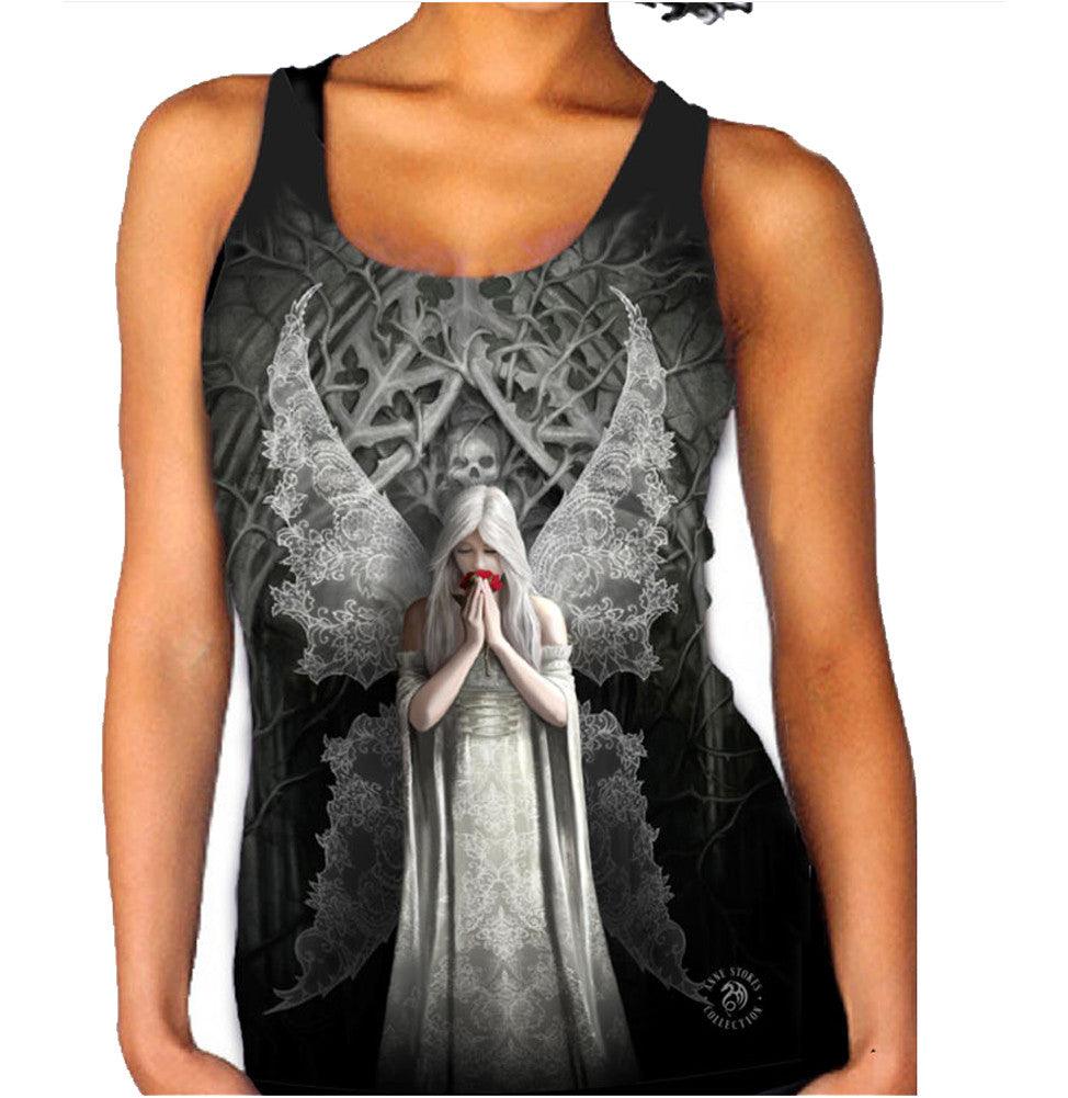 Image of Front of Goth top on Model