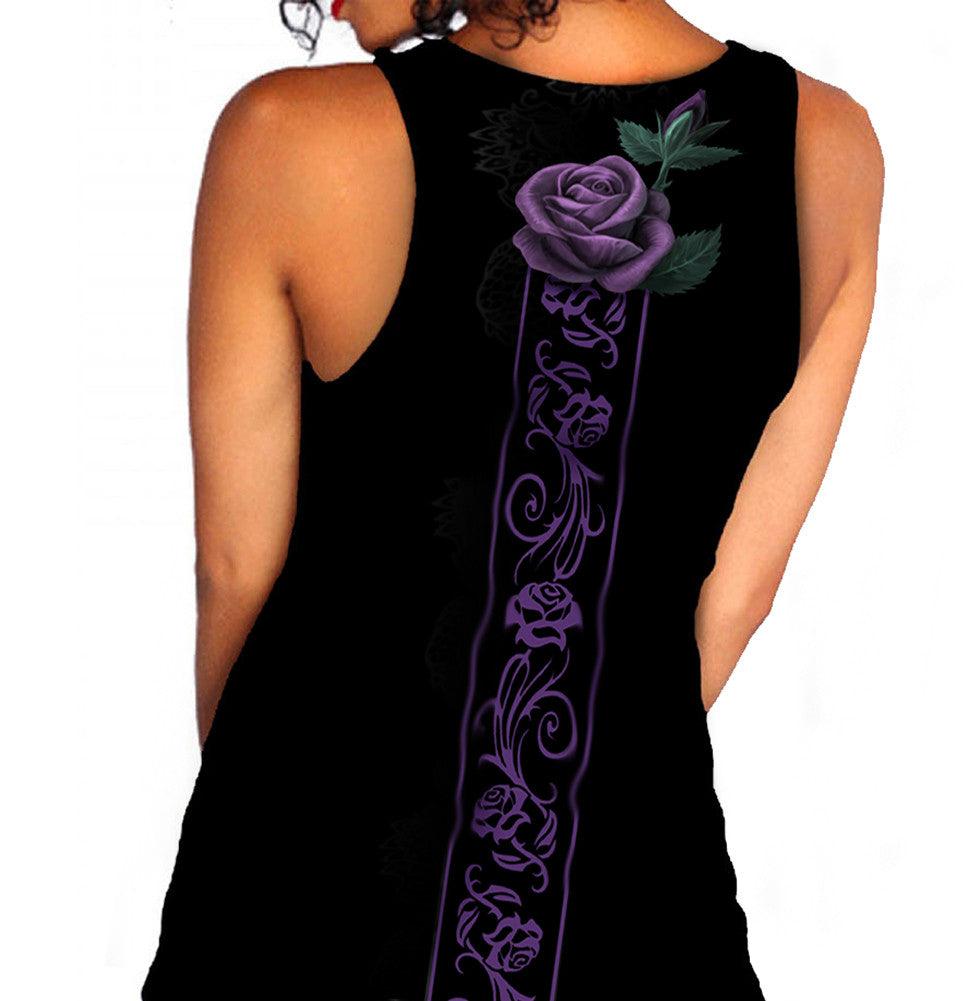 Image of Back of Goth Top on Model