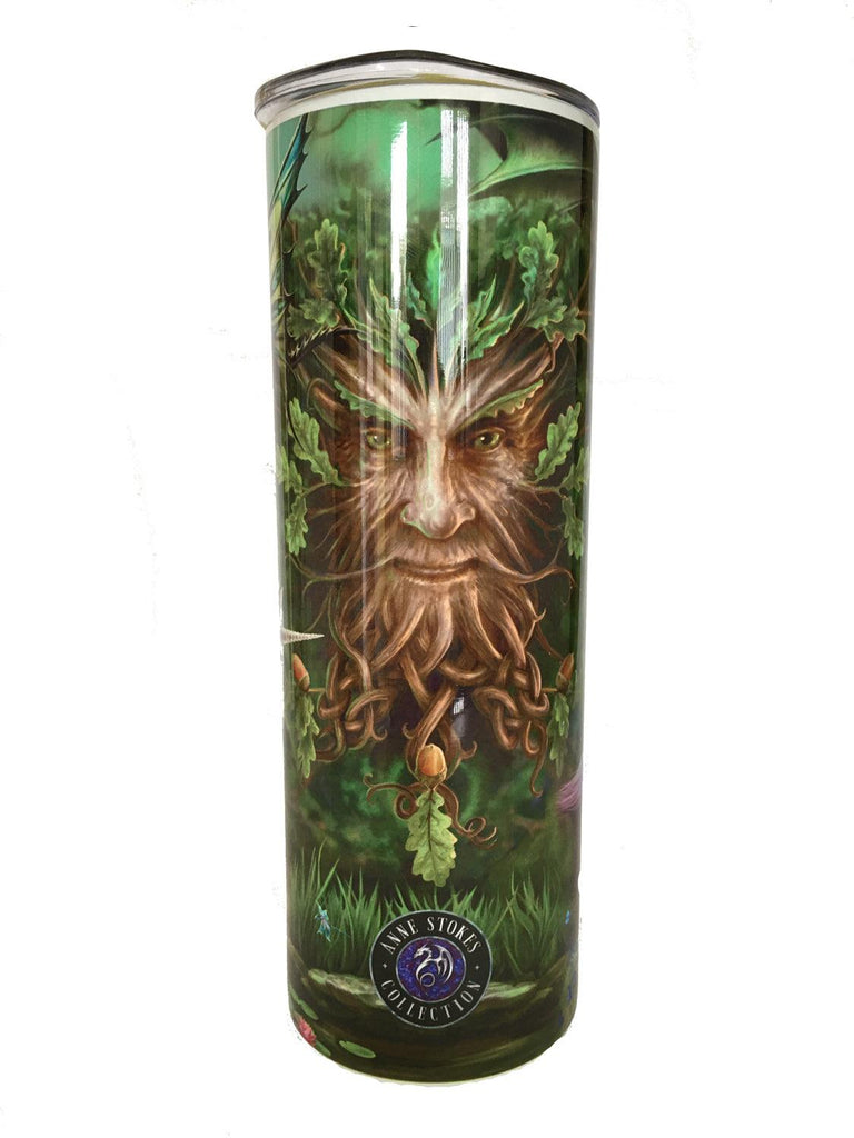 WSH - Oak King Collage - Skinny Tumbler - Anne Stokes Art - Wild Star Hearts 