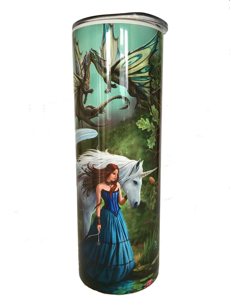 WSH - Oak King Collage - Skinny Tumbler - Anne Stokes Art - Wild Star Hearts 