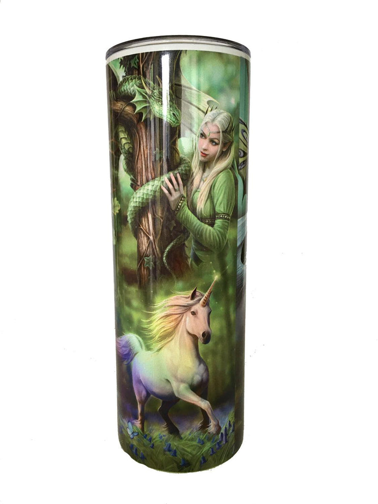 WSH - Oak King Collage - Skinny Tumbler - Anne Stokes Art - Wild Star Hearts 