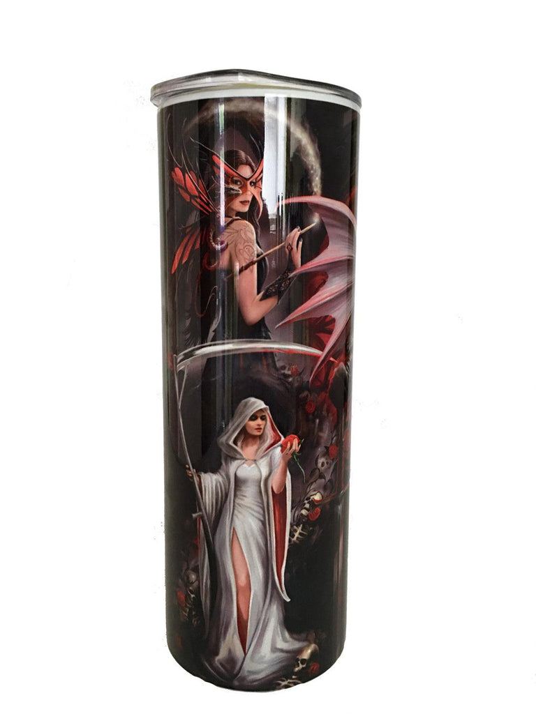 WSH - Valour Collage - Skinny Tumbler - Anne Stokes Art - Wild Star Hearts 